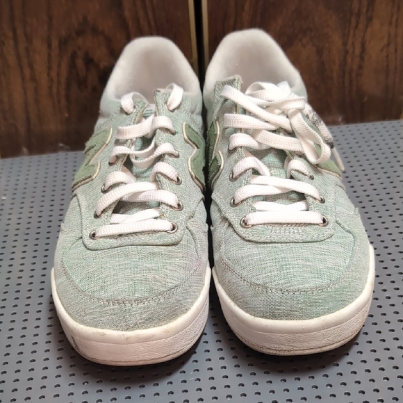 New Balance 300 Green Canvas Sneakers - Picture 1 of 8